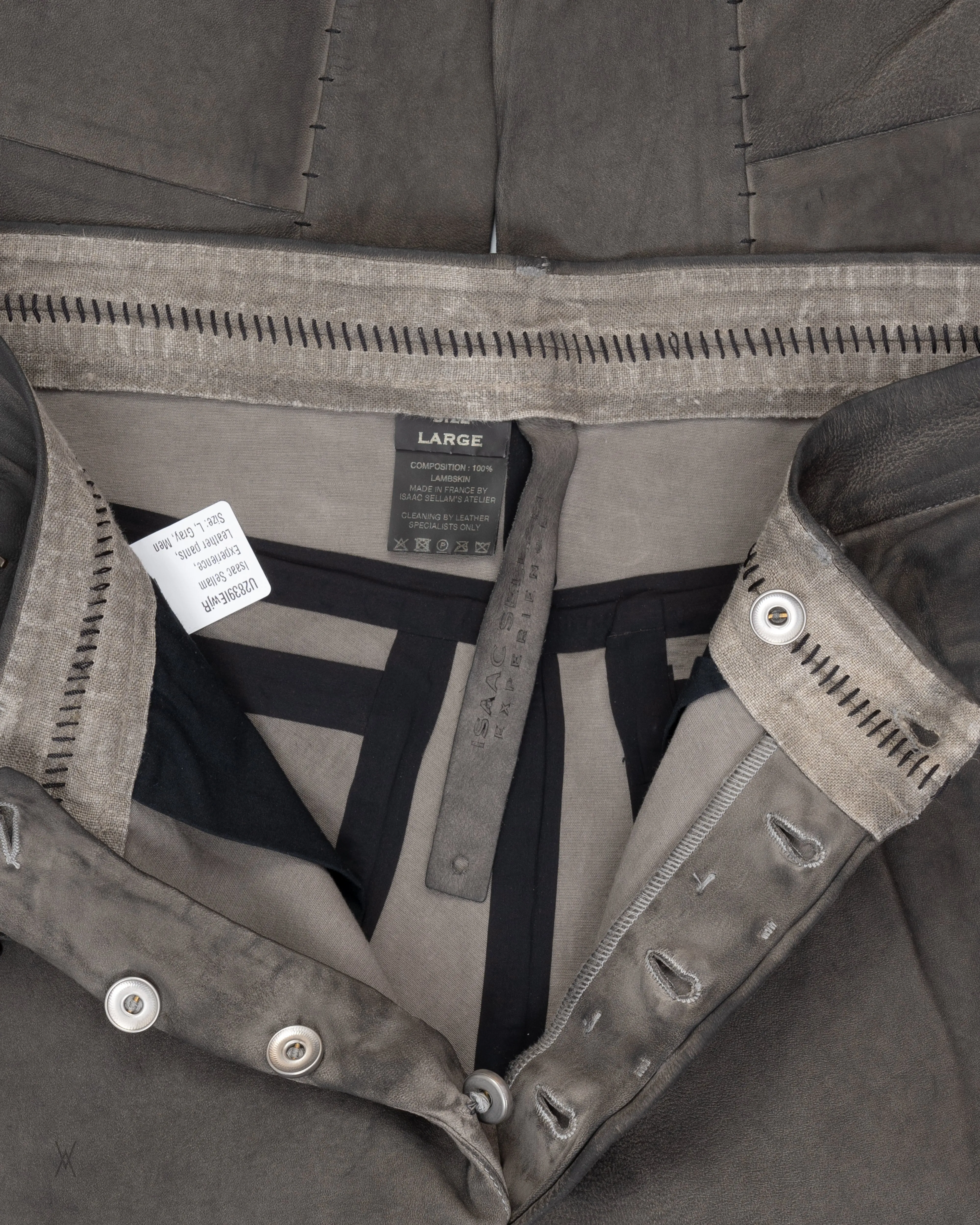 Leather Scarstitch Trousers