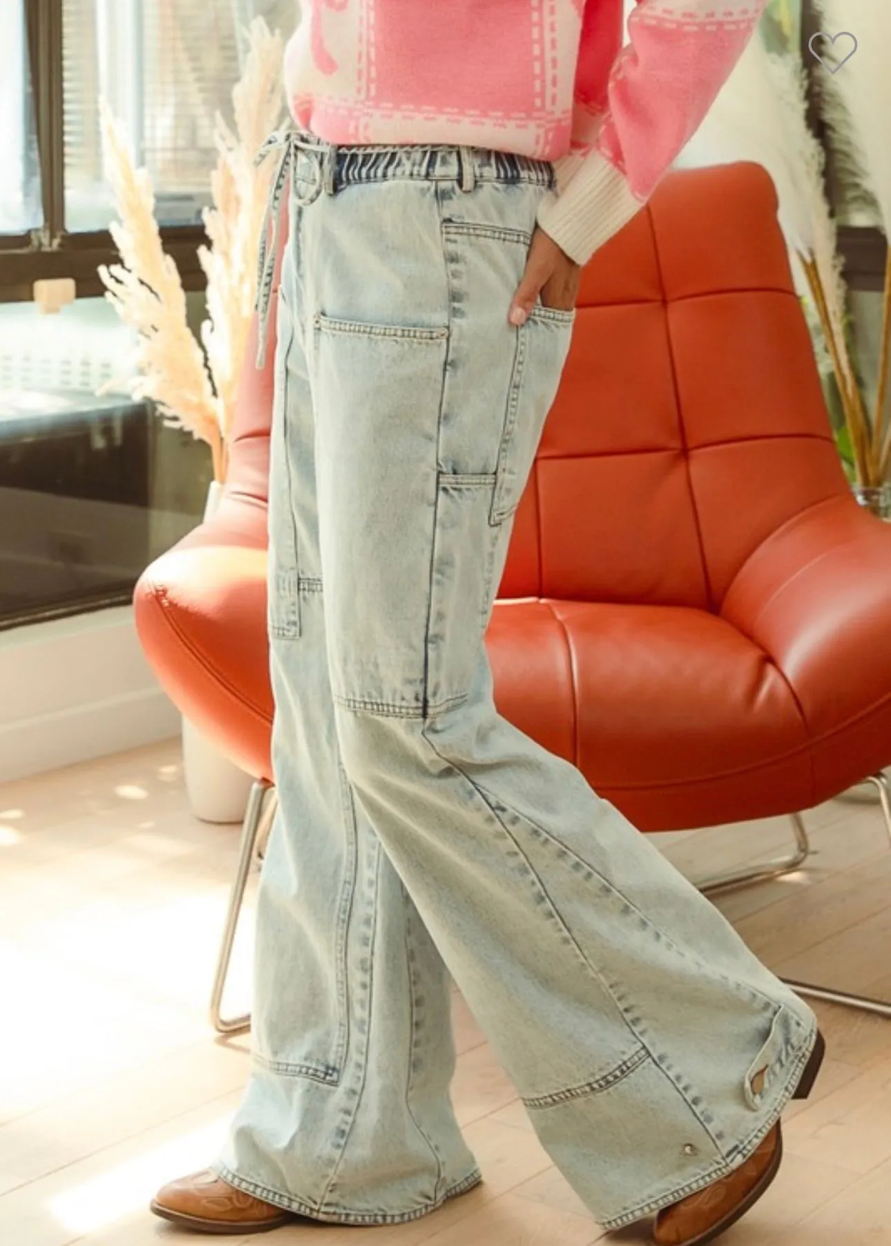 Light Denim Pocket Pants