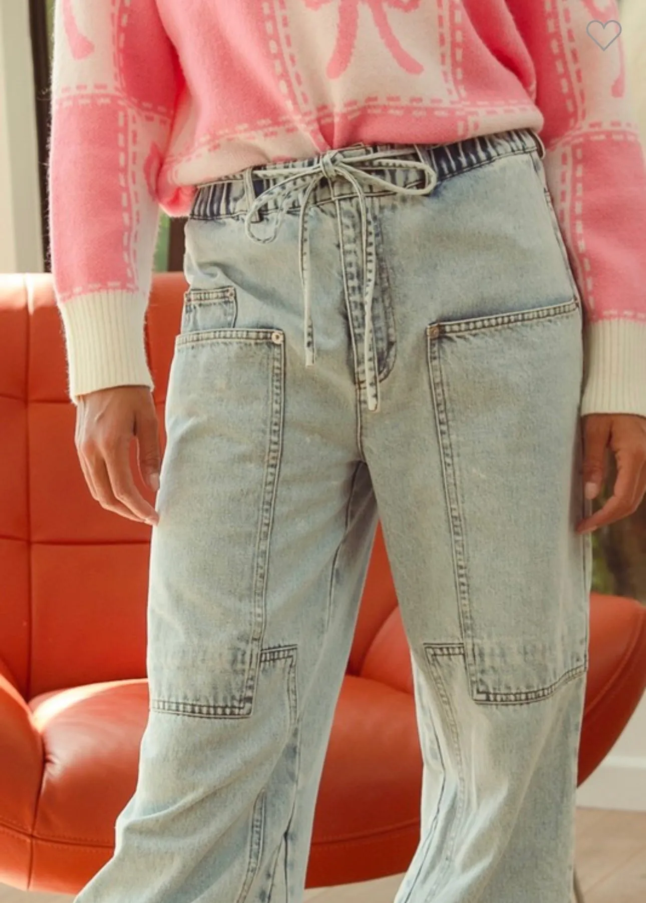 Light Denim Pocket Pants