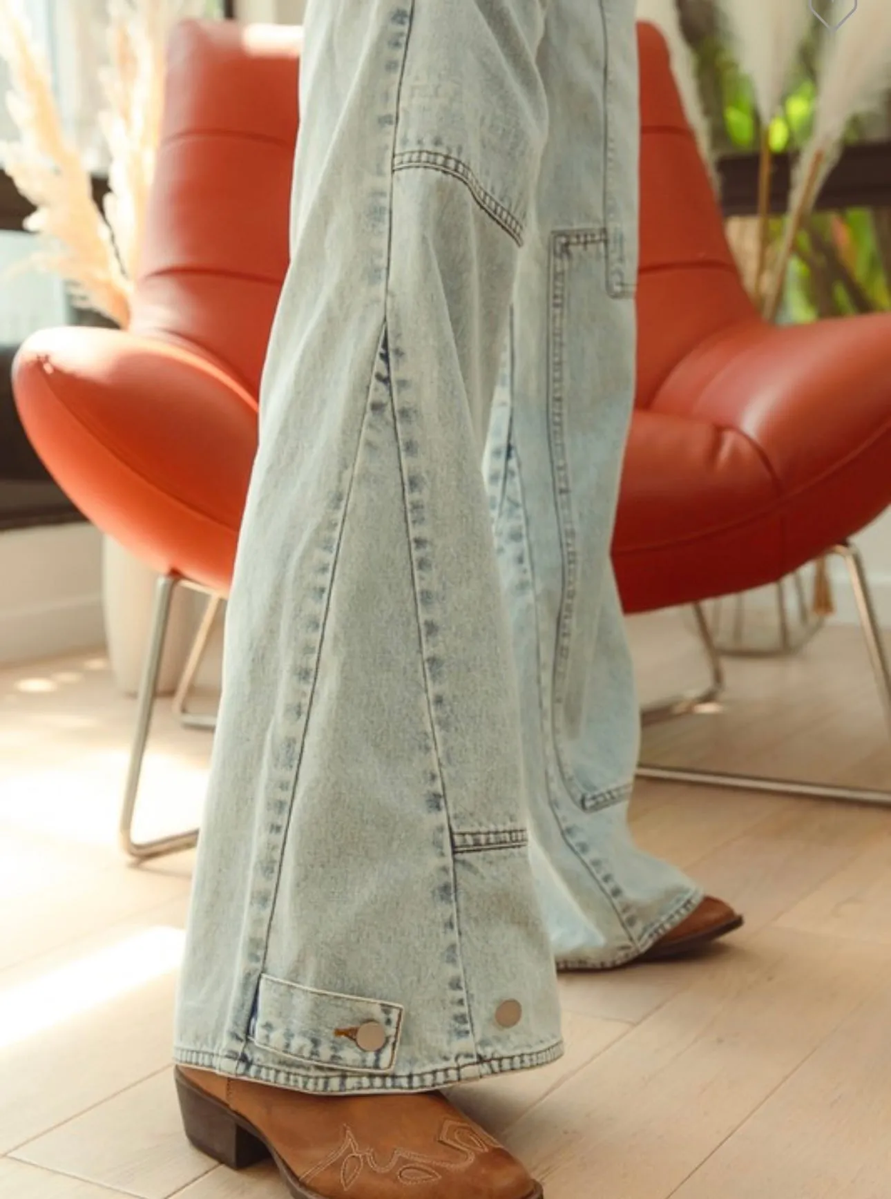 Light Denim Pocket Pants