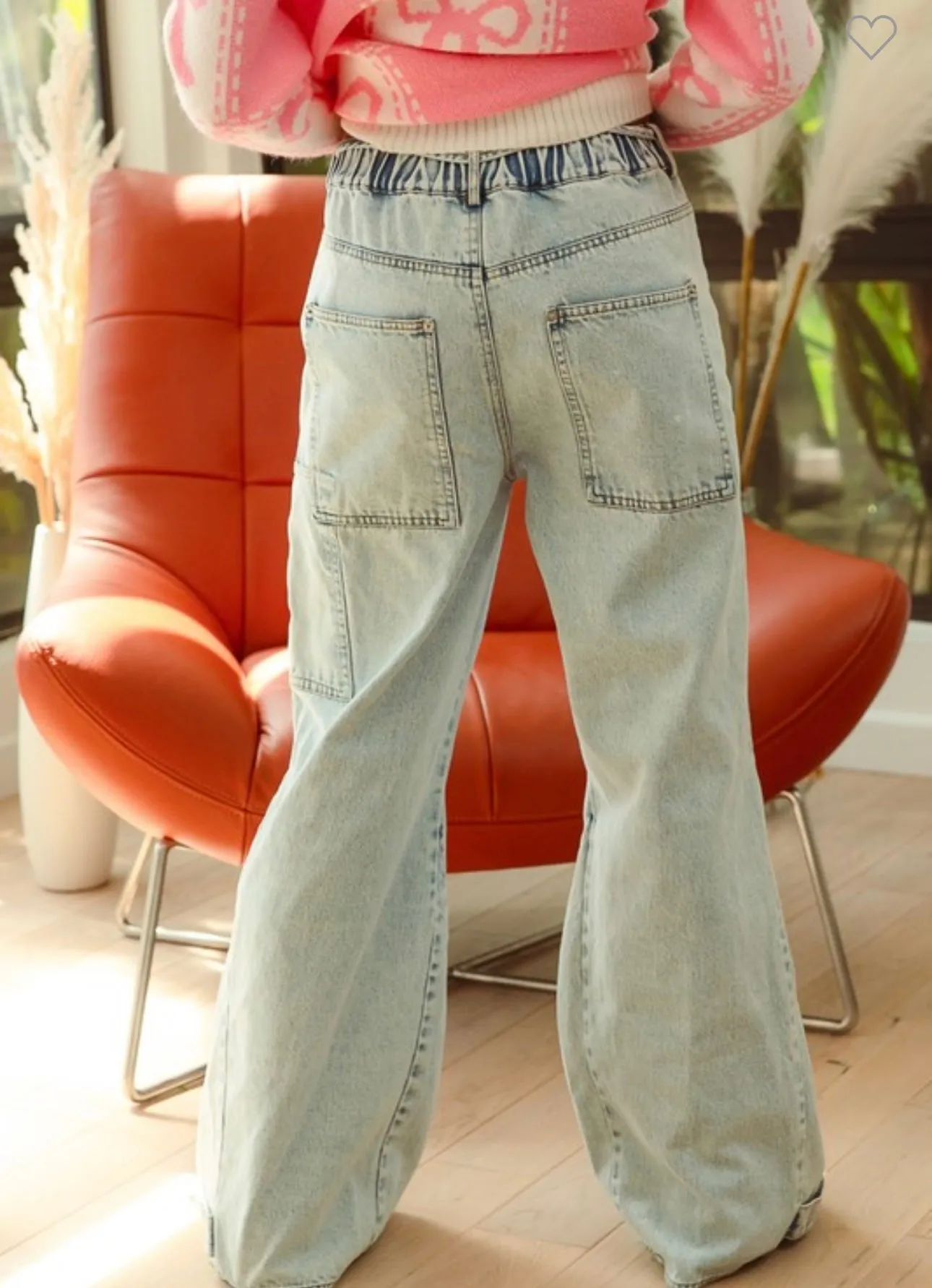 Light Denim Pocket Pants