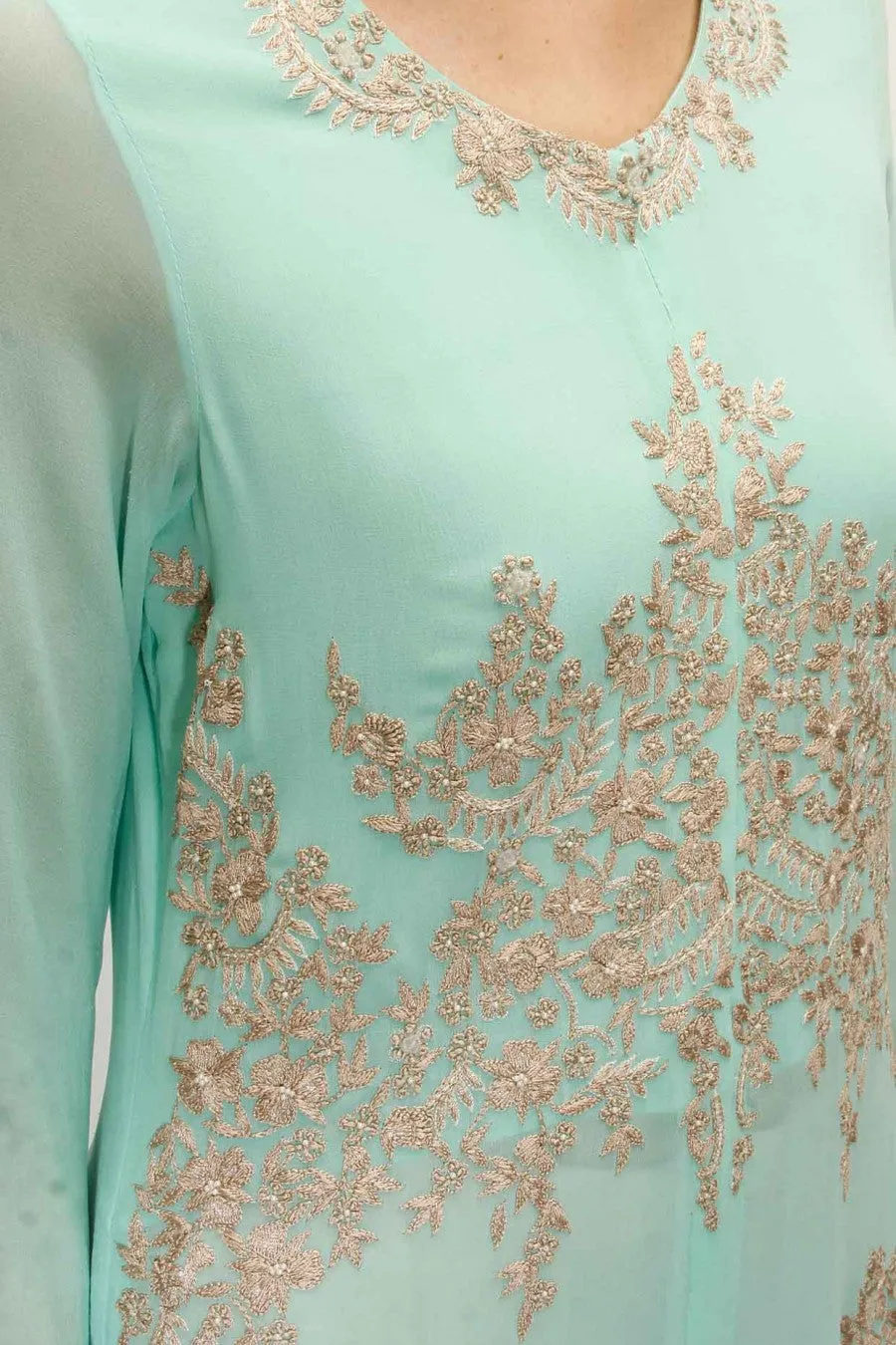 Light Green Georgette Kurta Set