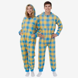 Los Angeles Chargers Plaid One Piece Pajamas