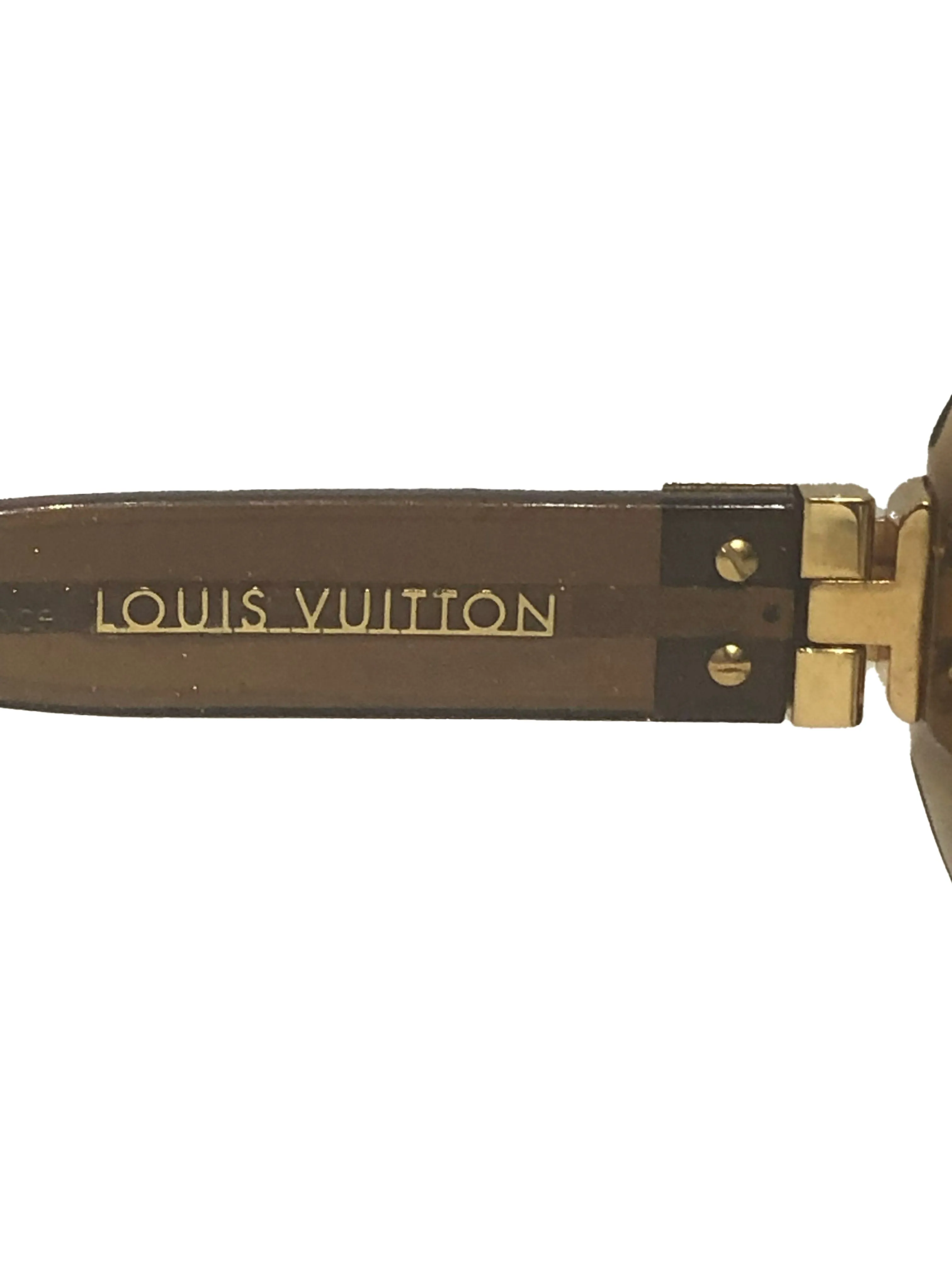 Louis Vuitton Y2K Rootbeer Colored Glitter Sunglasses
