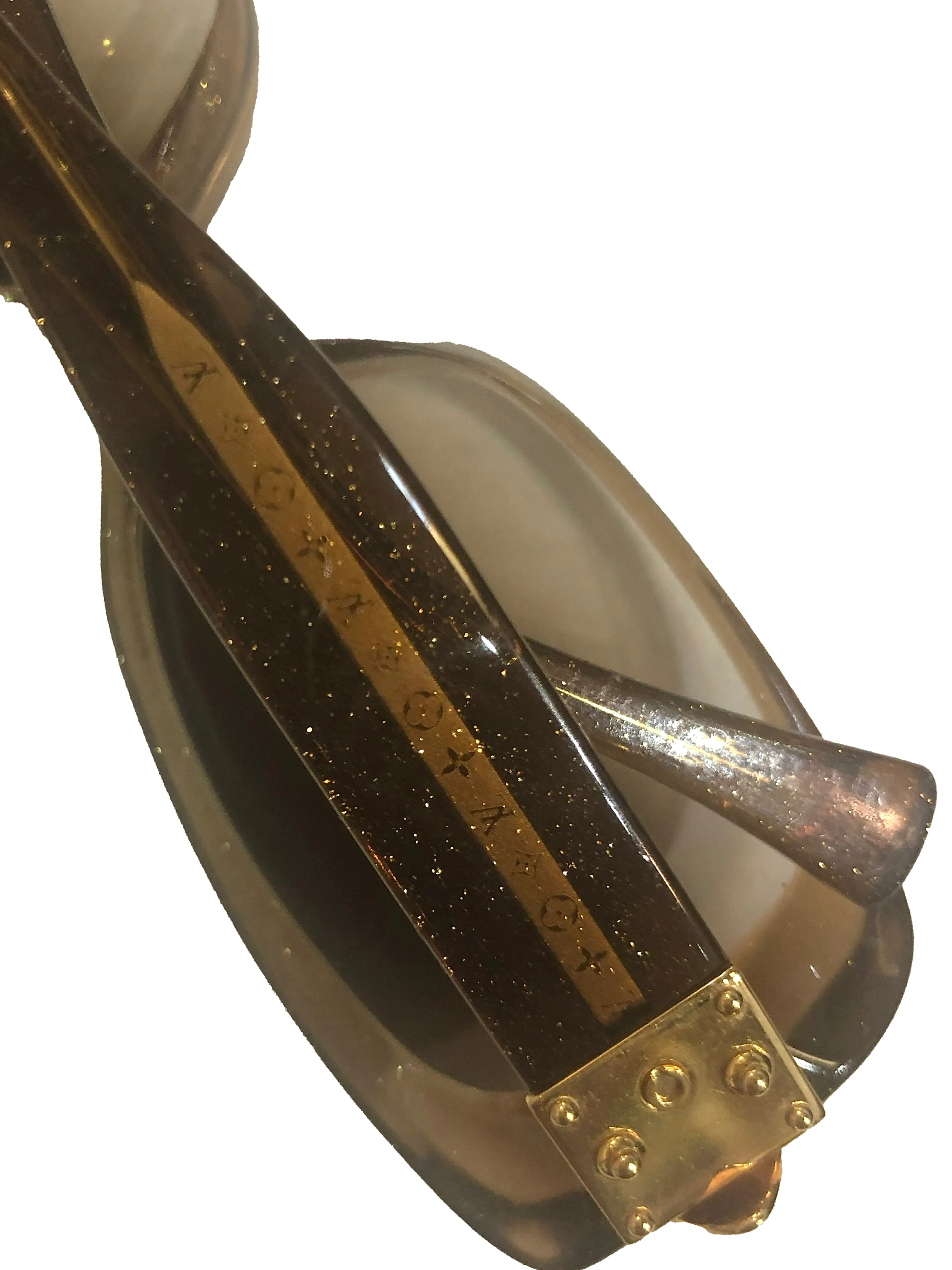 Louis Vuitton Y2K Rootbeer Colored Glitter Sunglasses