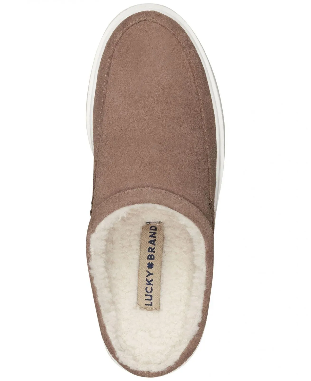 Lucky Brand Women's Korrin Plush Slip-On Sneakers Shoes Smokey Ash Brown 8.5M