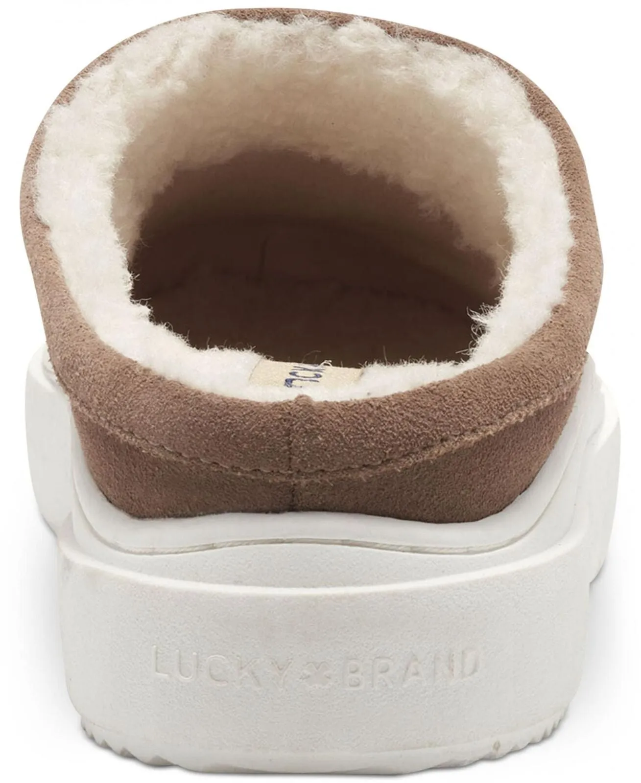 Lucky Brand Women's Korrin Plush Slip-On Sneakers Shoes Smokey Ash Brown 8.5M