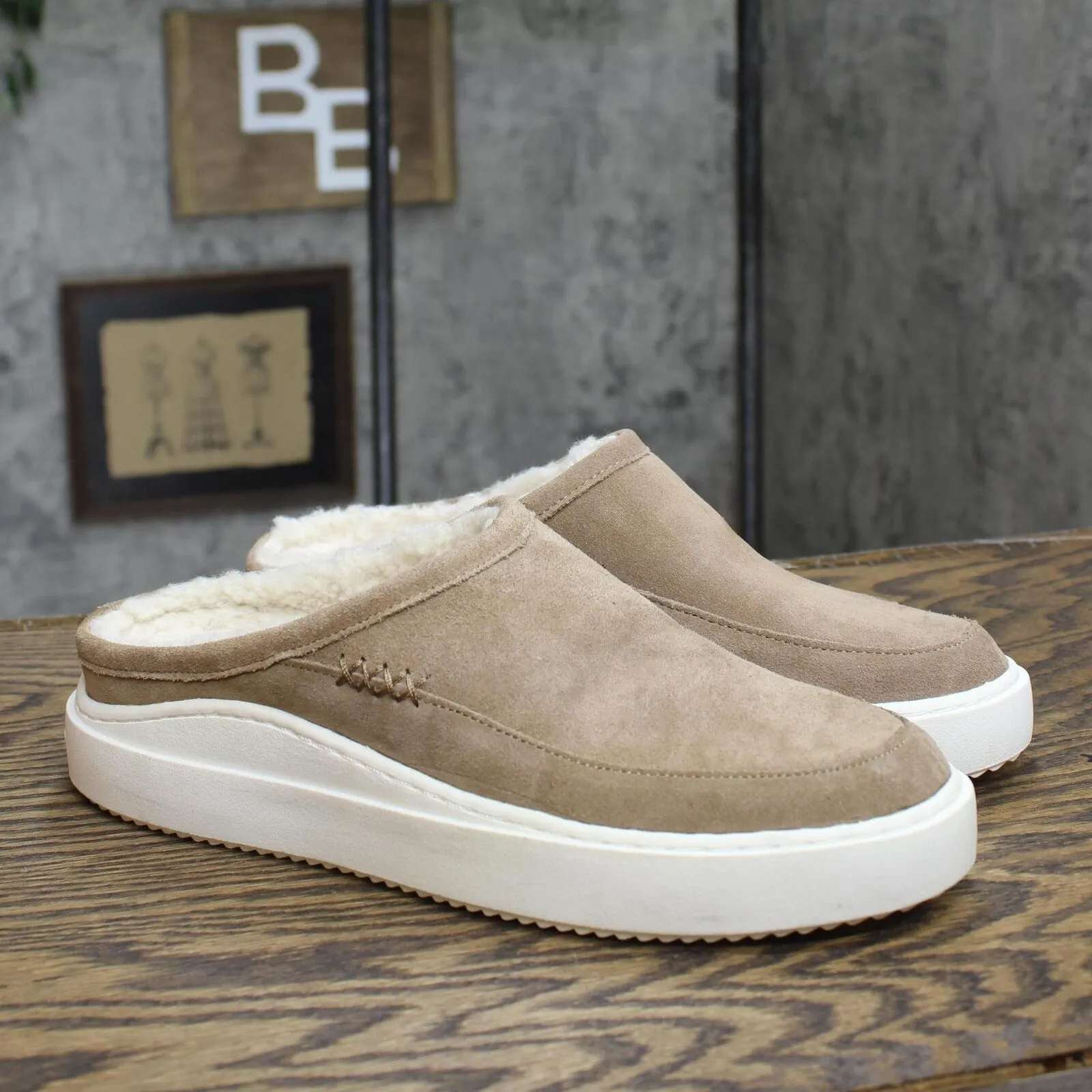 Lucky Brand Women's Korrin Plush Slip-On Sneakers Shoes Smokey Ash Brown 8.5M