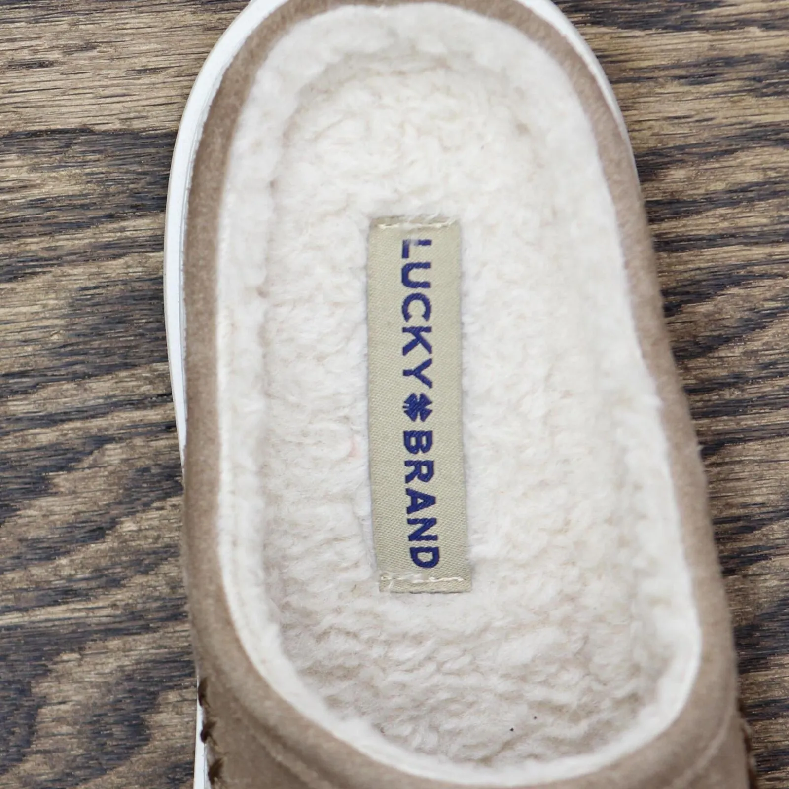 Lucky Brand Women's Korrin Plush Slip-On Sneakers Shoes Smokey Ash Brown 8.5M