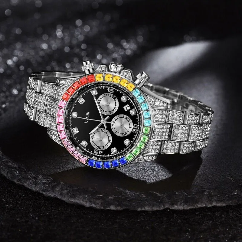 Luxury Diamond Watch Bracelet Set Women Party Anniverssary Jewelry