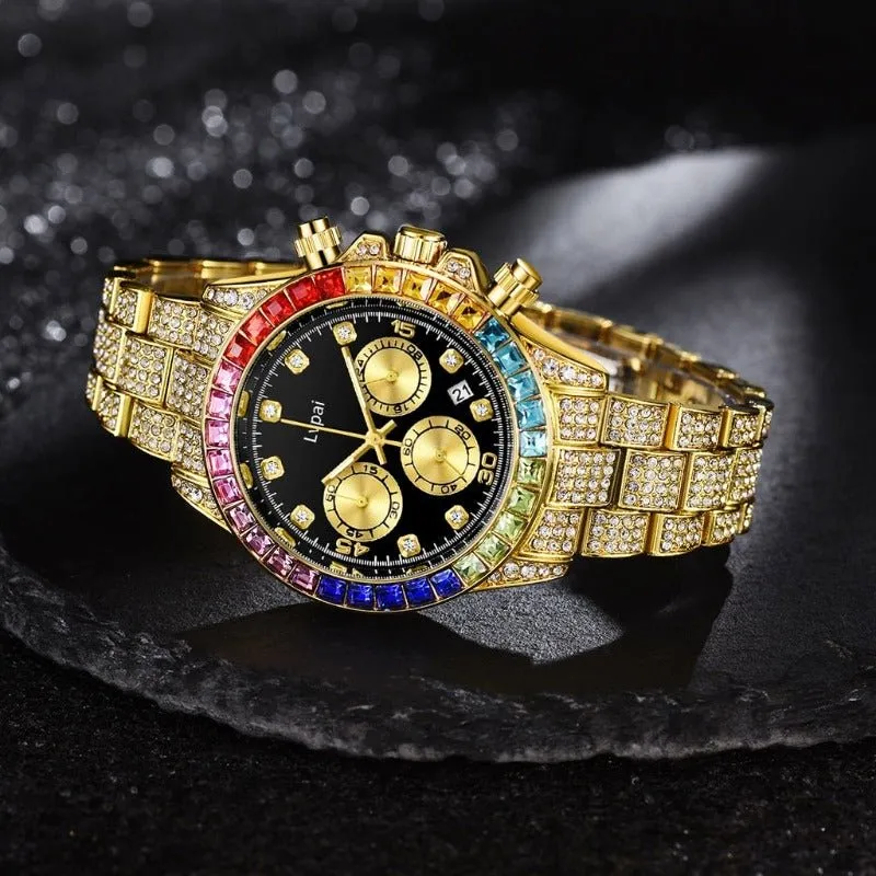 Luxury Diamond Watch Bracelet Set Women Party Anniverssary Jewelry