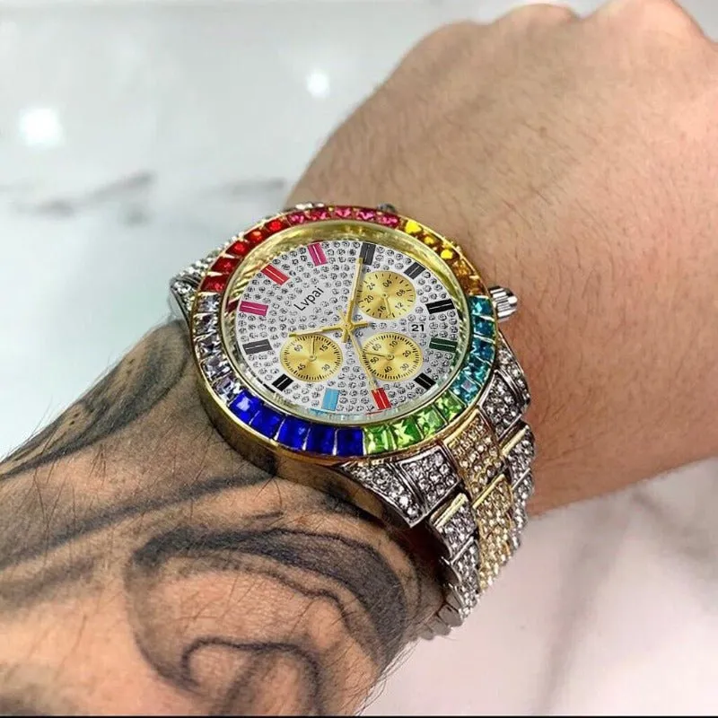 Luxury Diamond Watch Bracelet Set Women Party Anniverssary Jewelry