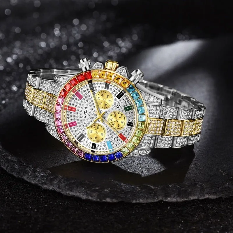 Luxury Diamond Watch Bracelet Set Women Party Anniverssary Jewelry