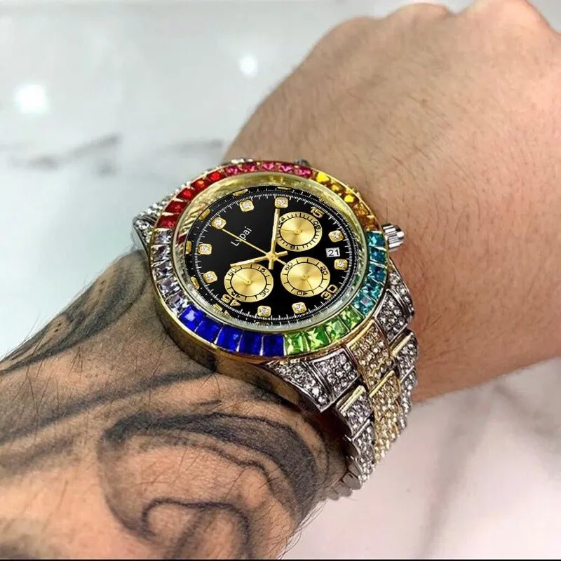 Luxury Diamond Watch Bracelet Set Women Party Anniverssary Jewelry