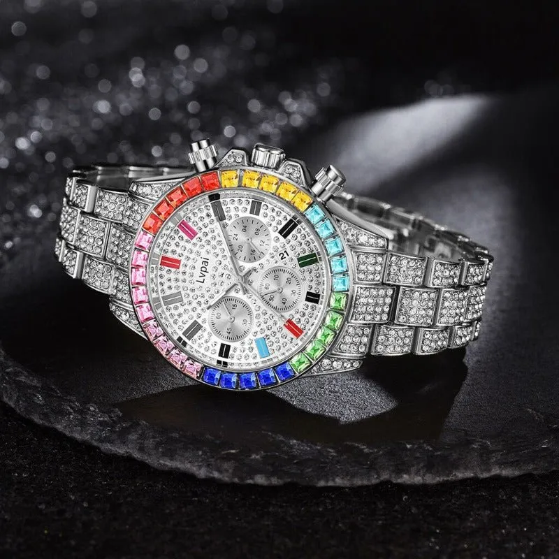 Luxury Diamond Watch Bracelet Set Women Party Anniverssary Jewelry