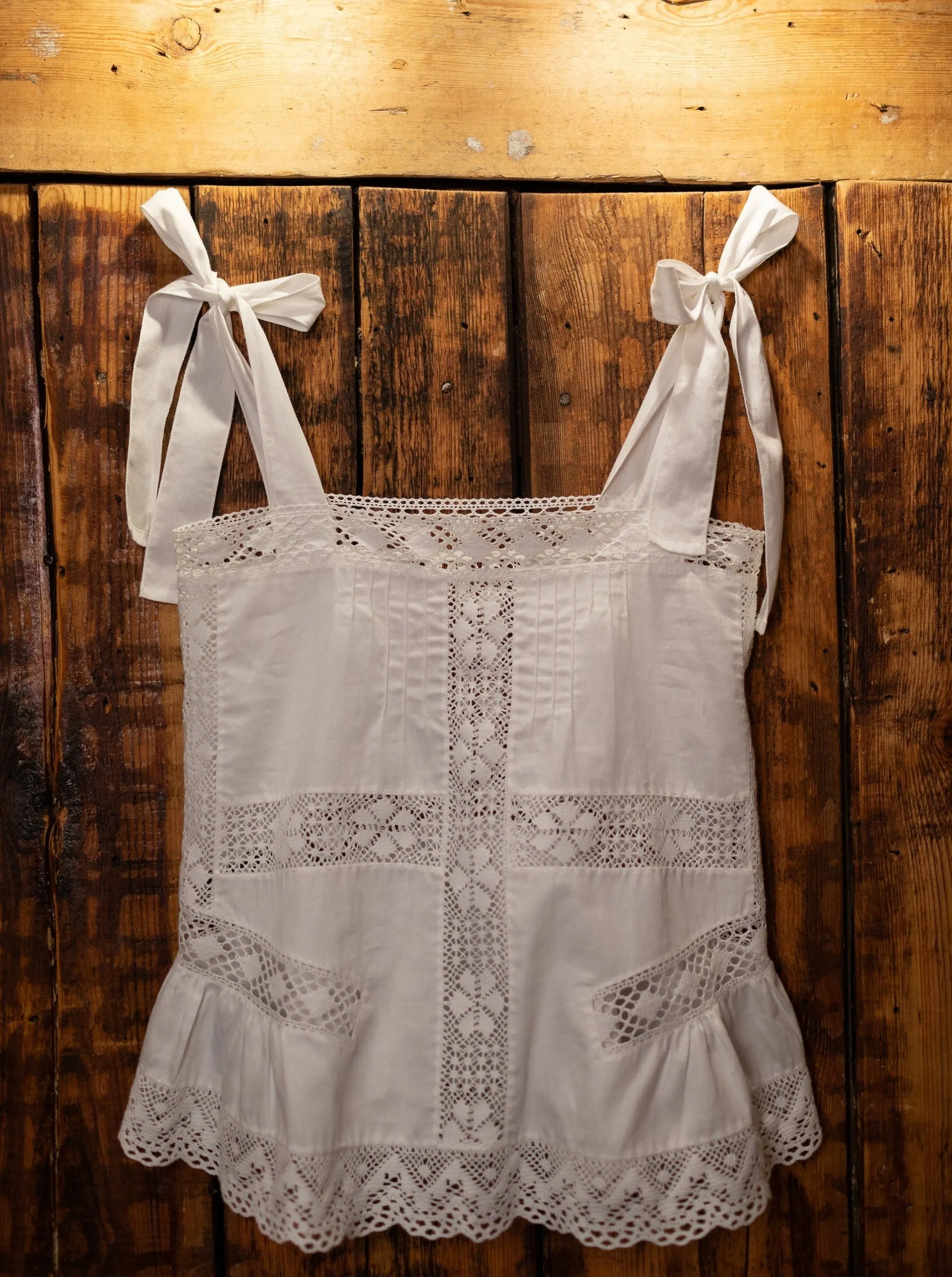 Mademoiselle de France - French Vintage Inspired Underwear Set in White Cotton