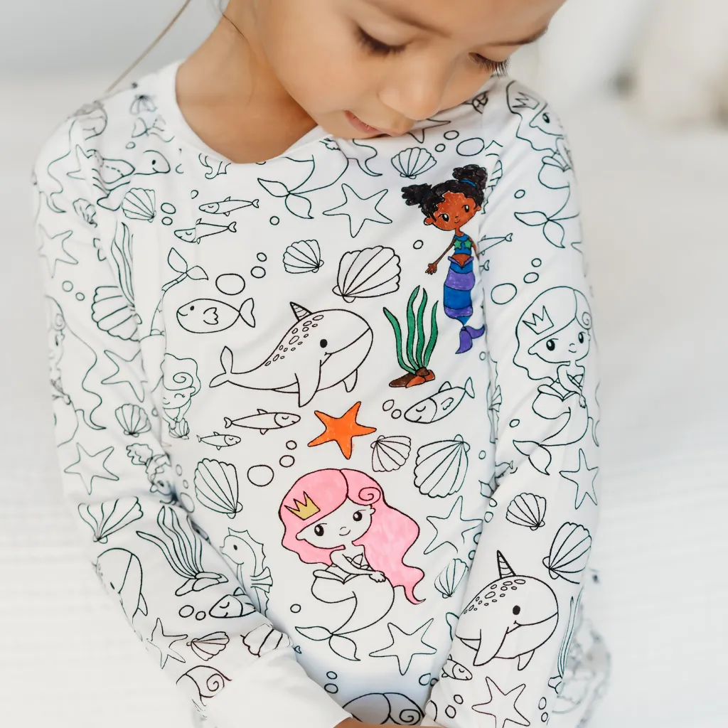 Magical Mermaids Coloring Pajamas