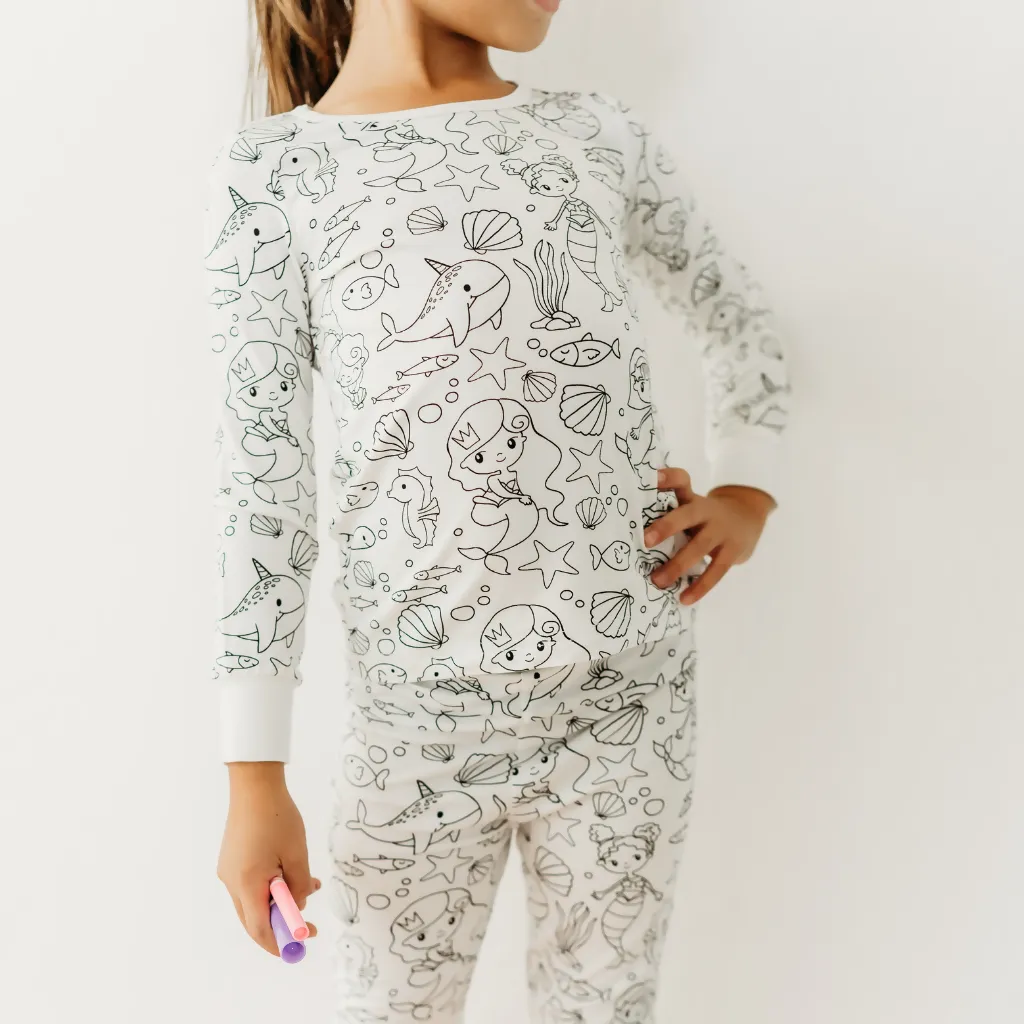 Magical Mermaids Coloring Pajamas