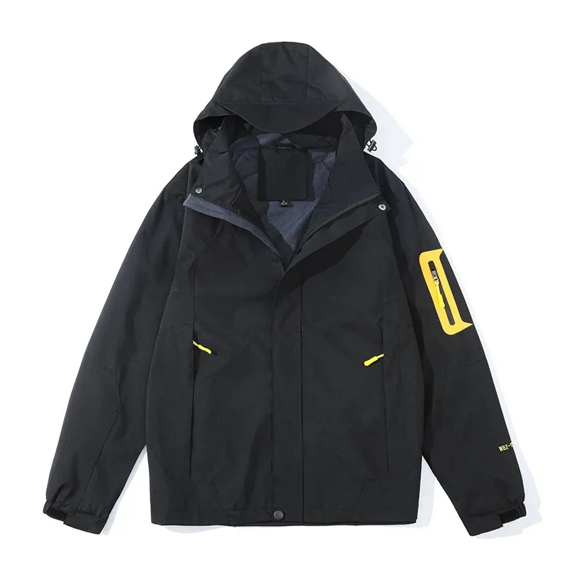 Man Black Windbreaker Windproof Waterproof For 2024 Spring Autumn Zip Up Jacket Men's Streetwear Bomber Clothes OverSize 5XL 6XL