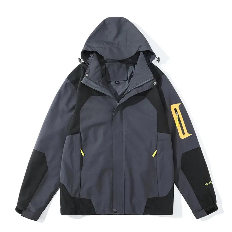 Man Black Windbreaker Windproof Waterproof For 2024 Spring Autumn Zip Up Jacket Men's Streetwear Bomber Clothes OverSize 5XL 6XL