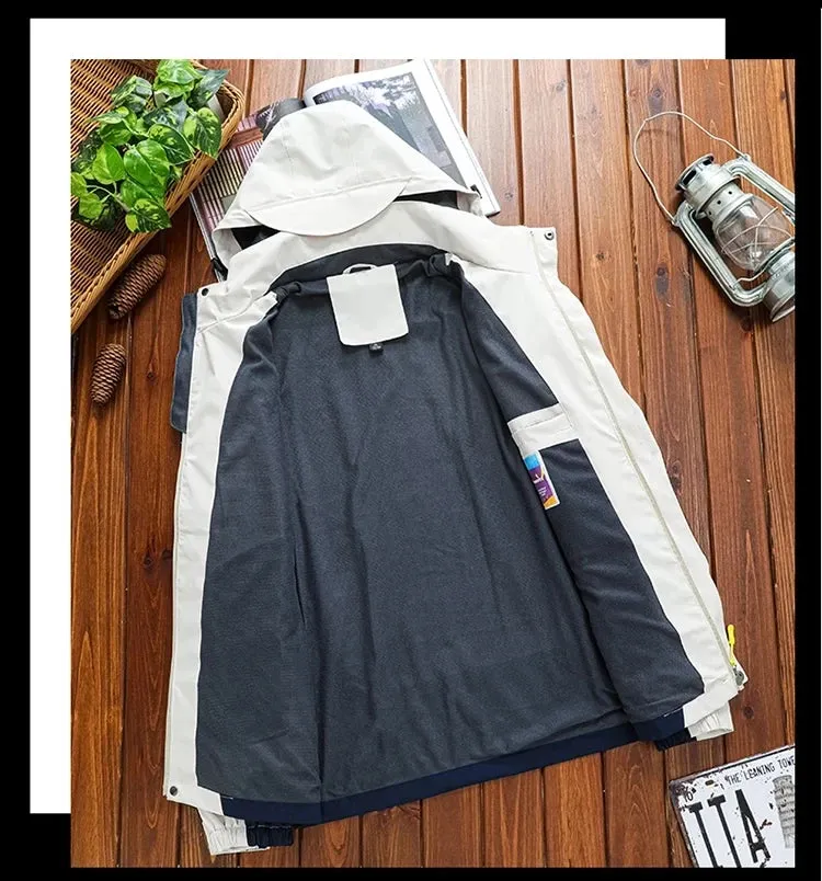 Man Black Windbreaker Windproof Waterproof For 2024 Spring Autumn Zip Up Jacket Men's Streetwear Bomber Clothes OverSize 5XL 6XL