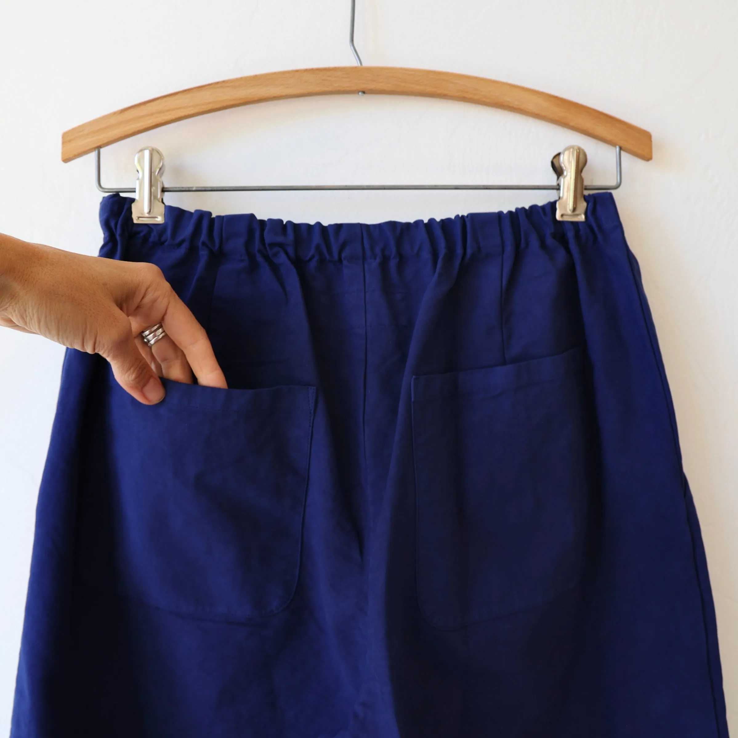 Manuelle Guibal Brushed Cotton Boyfriend Pants - Oceanic Blue
