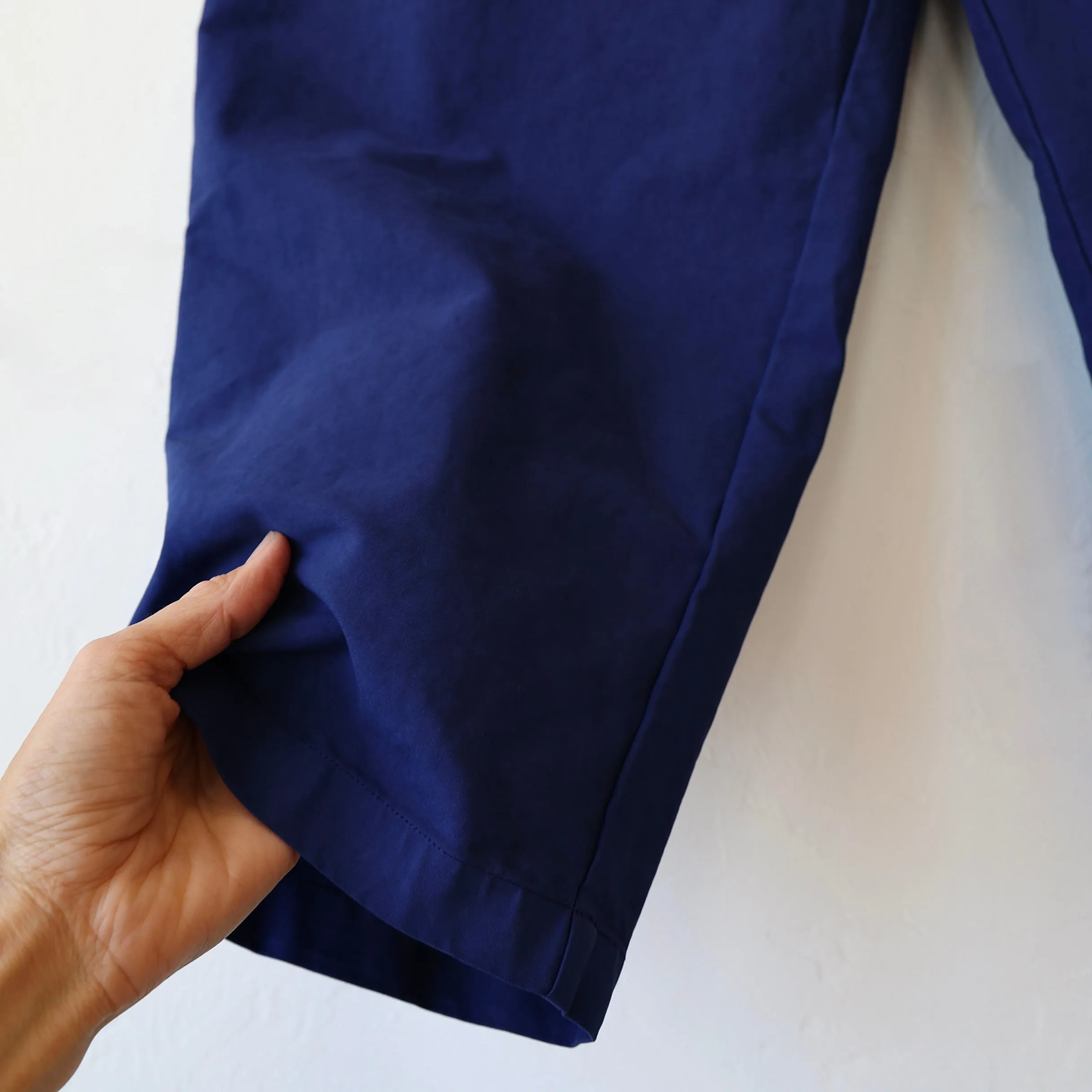 Manuelle Guibal Brushed Cotton Boyfriend Pants - Oceanic Blue