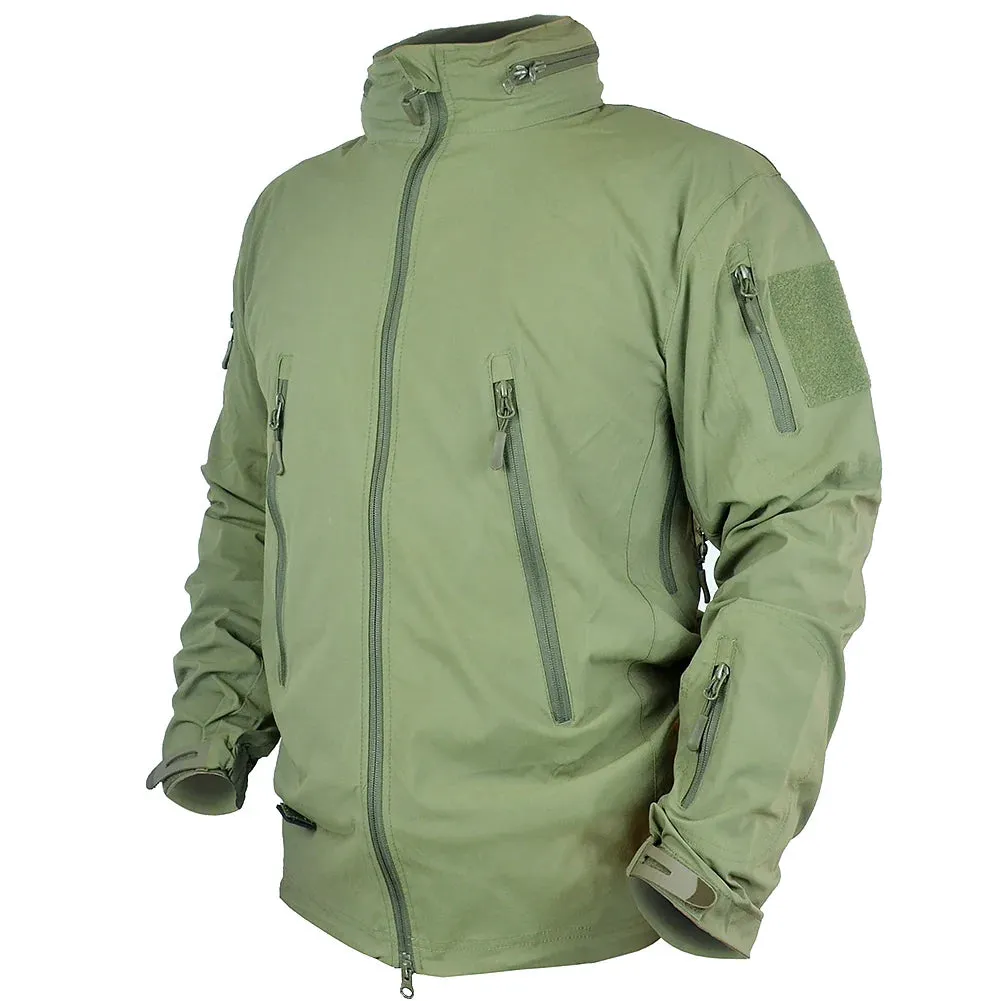 MEGE Men Outdoor Hiking Jackets Military Tactical Coat Waterproof Hooded Windbreaker Training Army Breathable Nylon Lightweight