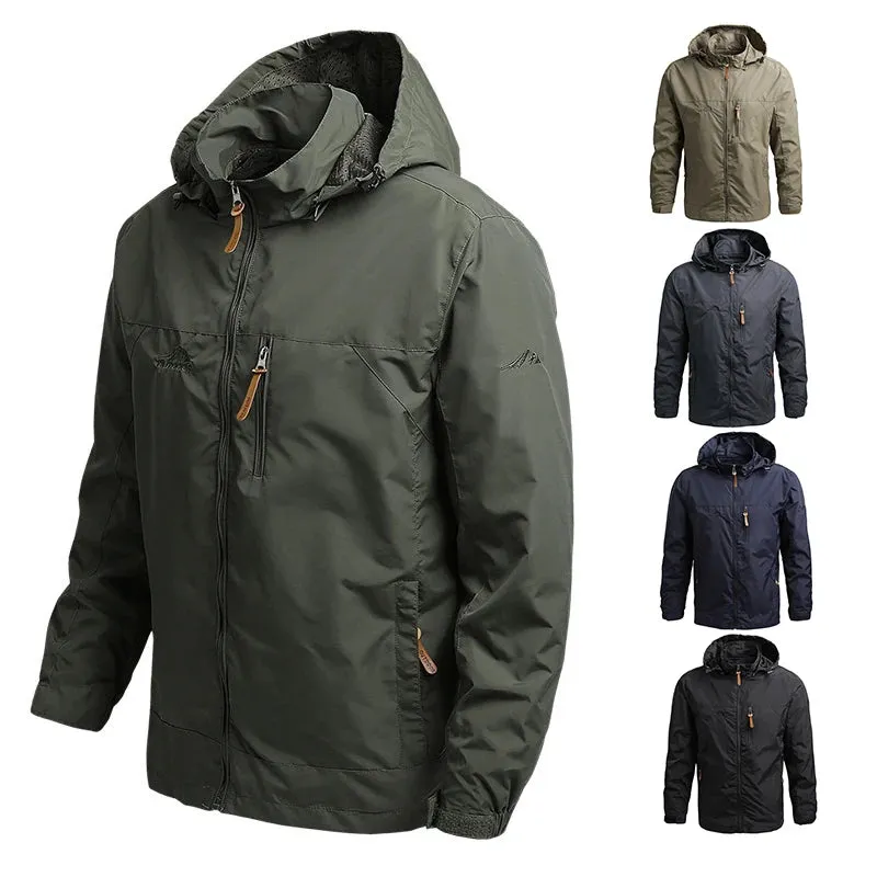 Men Windbreaker Military Field Jackets Outerwear Mens Winter Autumn Waterproof Flight Pilot Coat Hoodie Men Hunting Army Clothes