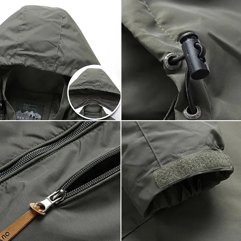 Men Windbreaker Military Field Jackets Outerwear Mens Winter Autumn Waterproof Flight Pilot Coat Hoodie Men Hunting Army Clothes