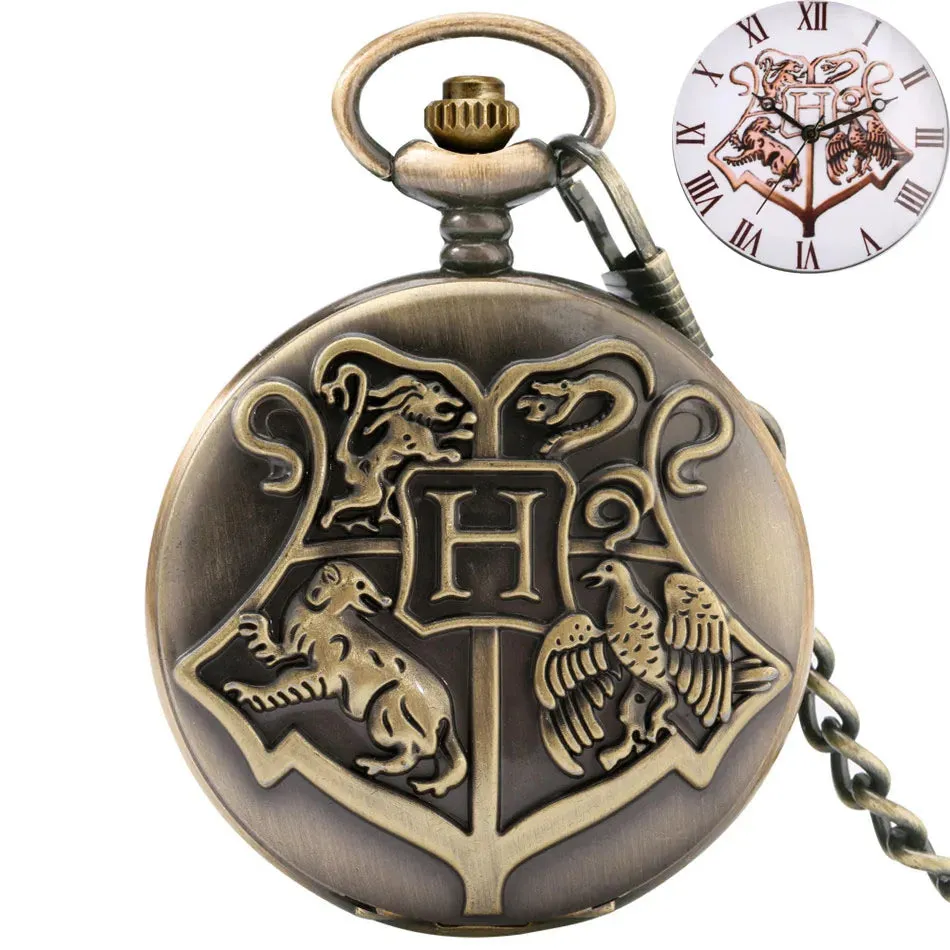 Men's Long Chain Pocket Watch Antique Cosplay Necklace