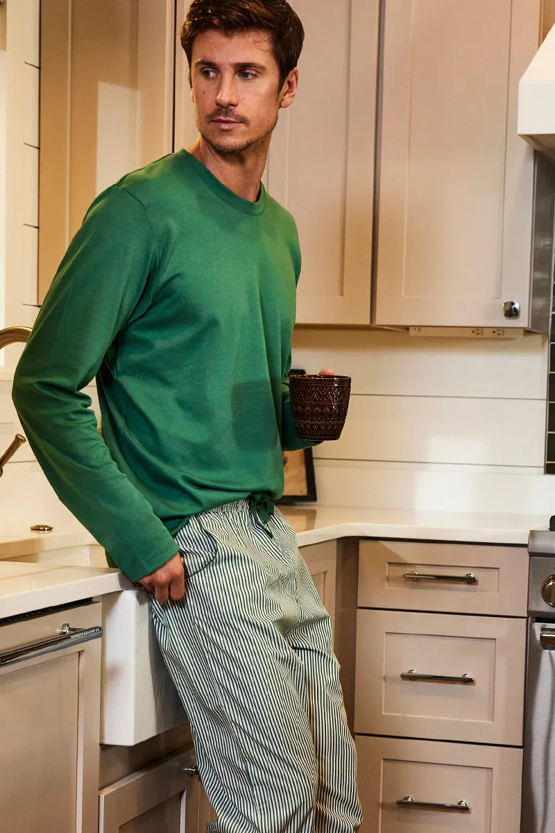 Men's Poplin Pajama Pants in Evergreen