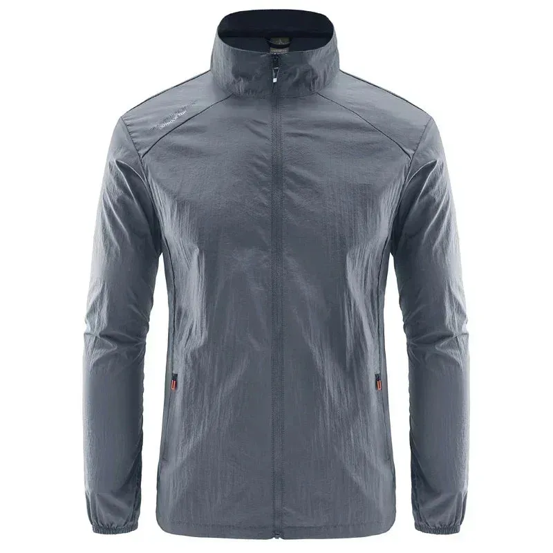 Men's Summer Skin Quick Dry Hiking Jacket Waterproof Sun UV Protection Coats Men Outdoor Sports Fishing Camping Running Jacket