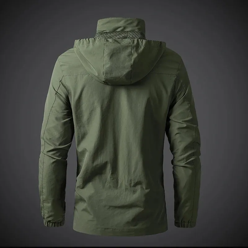 Men's Waterproof Jackets 2021 Spring Autumn Mens Windbreaker Overcoat Casual Men Hooded Jackets Coats Outwear Man Brand Clothing