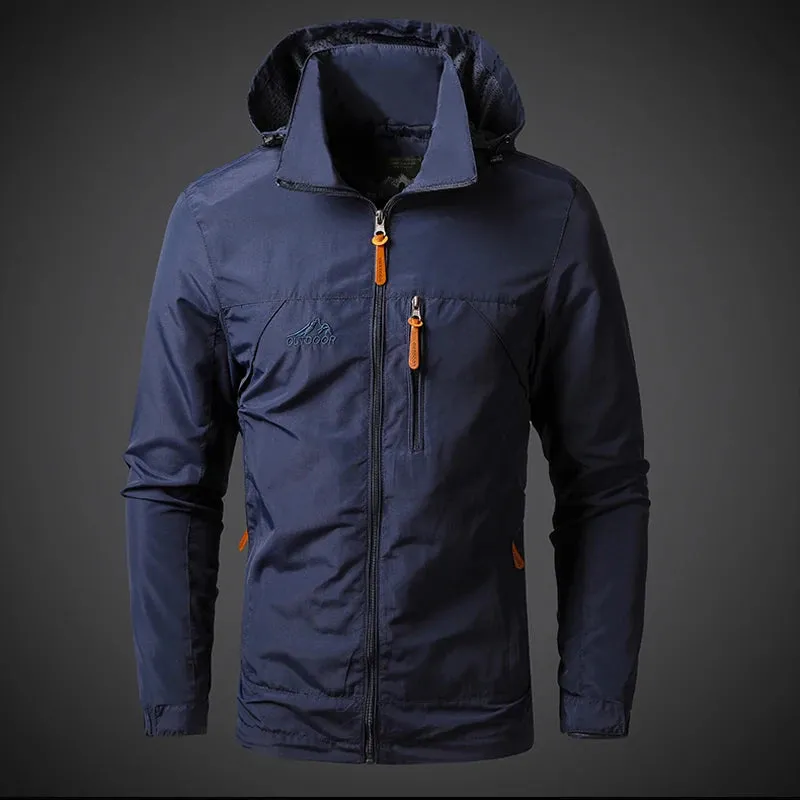 Men's Waterproof Jackets 2021 Spring Autumn Mens Windbreaker Overcoat Casual Men Hooded Jackets Coats Outwear Man Brand Clothing