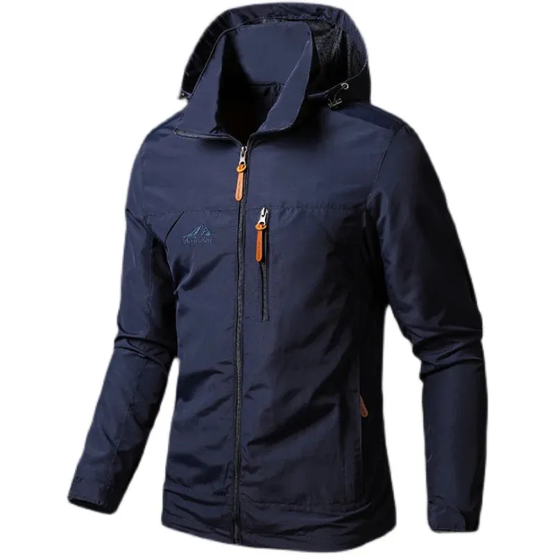 Men's Waterproof Jackets 2021 Spring Autumn Mens Windbreaker Overcoat Casual Men Hooded Jackets Coats Outwear Man Brand Clothing