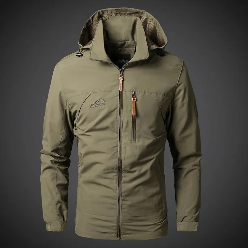 Men's Waterproof Jackets 2021 Spring Autumn Mens Windbreaker Overcoat Casual Men Hooded Jackets Coats Outwear Man Brand Clothing