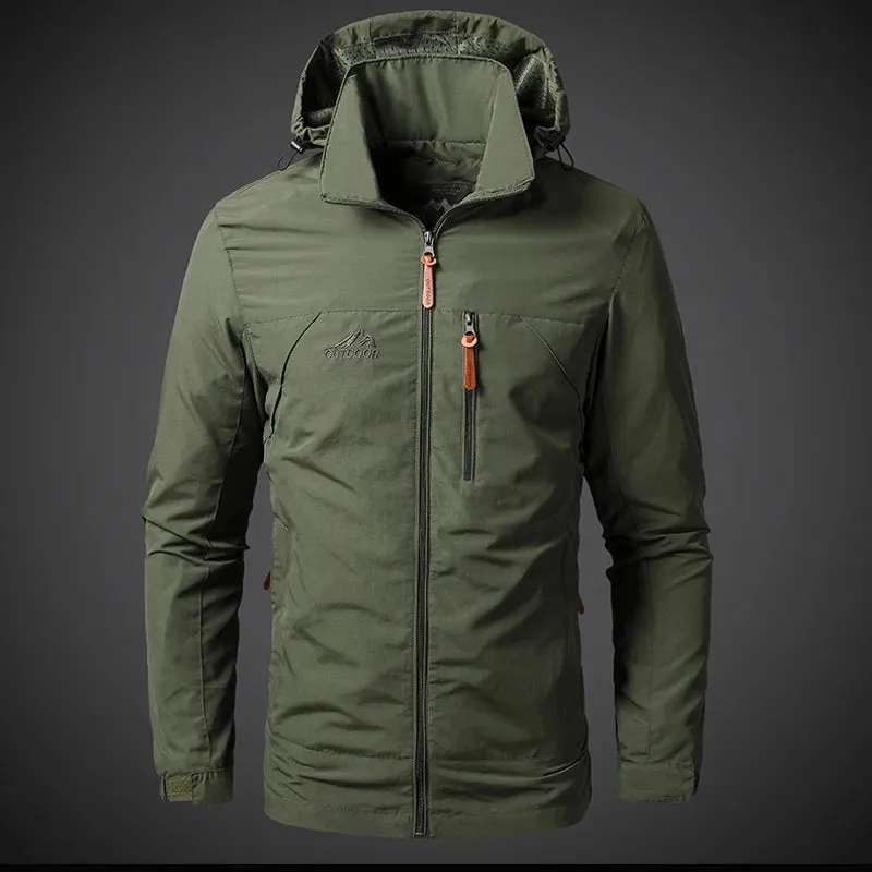 Men's Waterproof Jackets 2021 Spring Autumn Mens Windbreaker Overcoat Casual Men Hooded Jackets Coats Outwear Man Brand Clothing