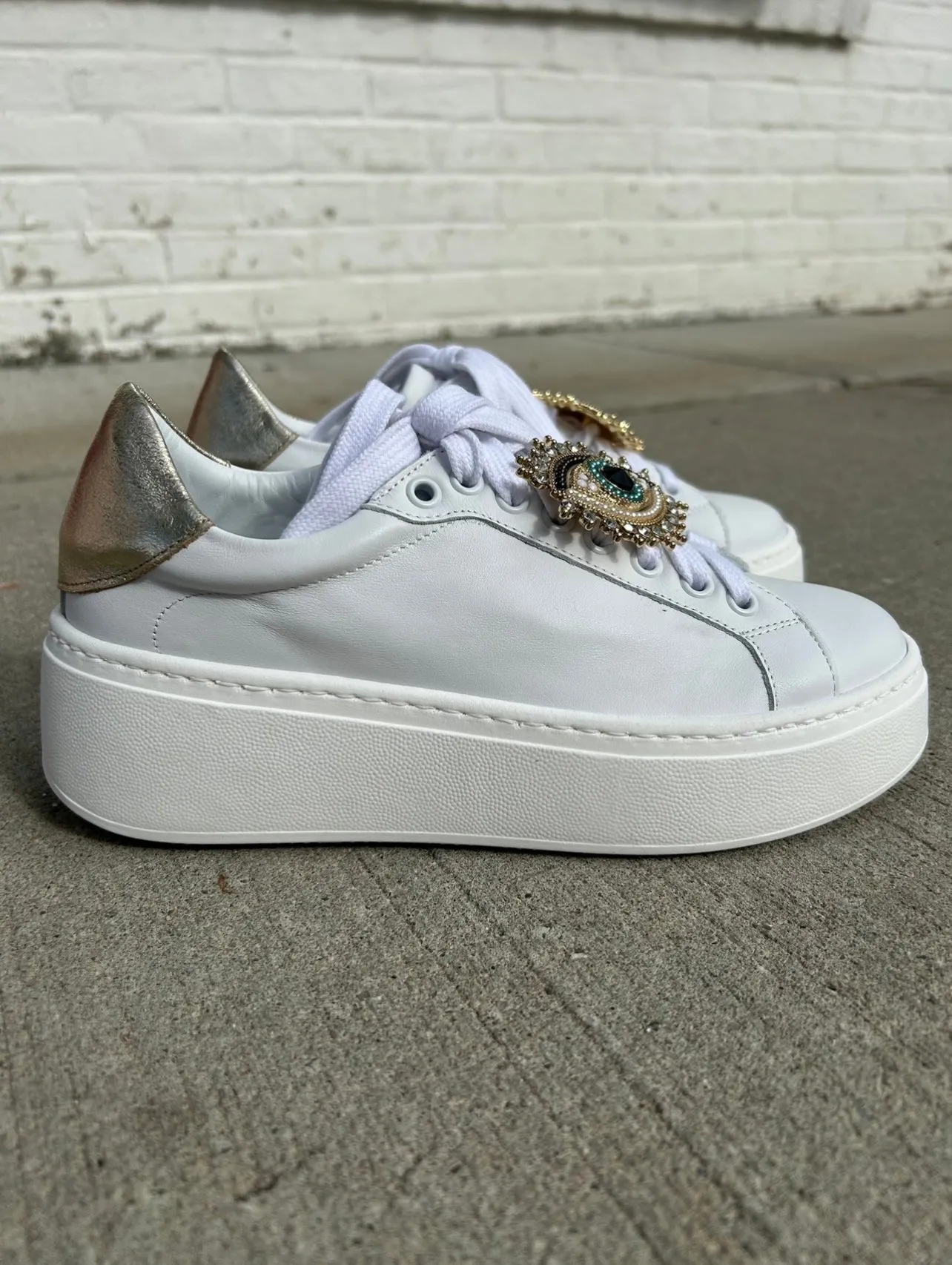 Michele Lopriore White Evil Eye Sneaker
