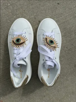 Michele Lopriore White Evil Eye Sneaker