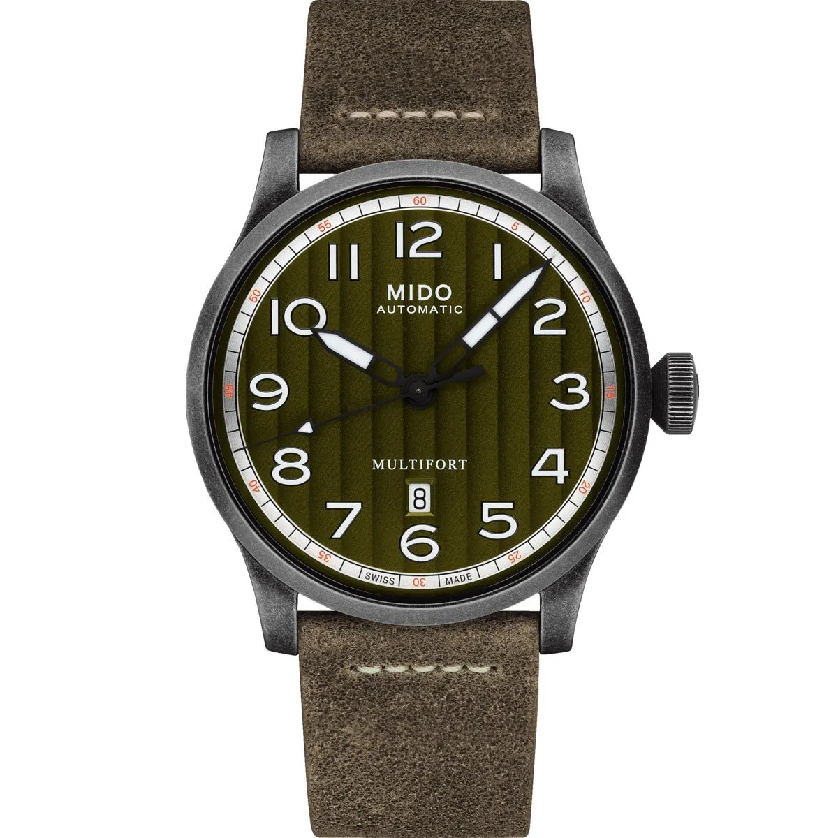 Mido Multifor Escape 44mm Kaki Viles Automatic Steel Finish Pvd Black Antique Sabbiato M032.607.36.090.00