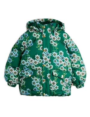 Mini Rodini | Daisys aop heavy hooded puffer jacket