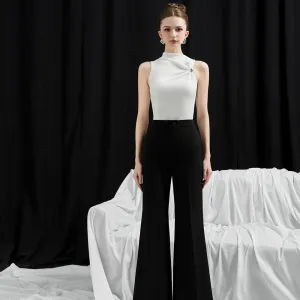 Mollynista Black Designer Flared Pants