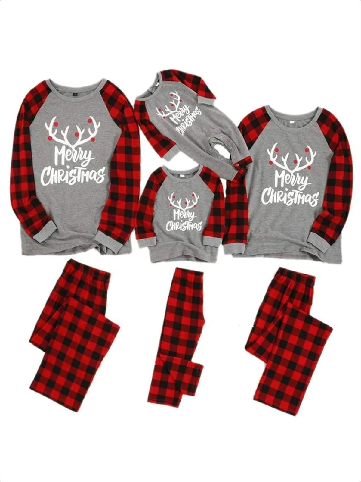 Mommy & Me Cozy Plaid Long Sleeve Holiday Pajamas