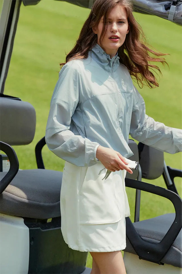 Monday Flow Women's Light Stretch Zip-Up - Light Blue