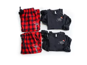 Mr and Mrs Holiday Couple Christmas Pajamas