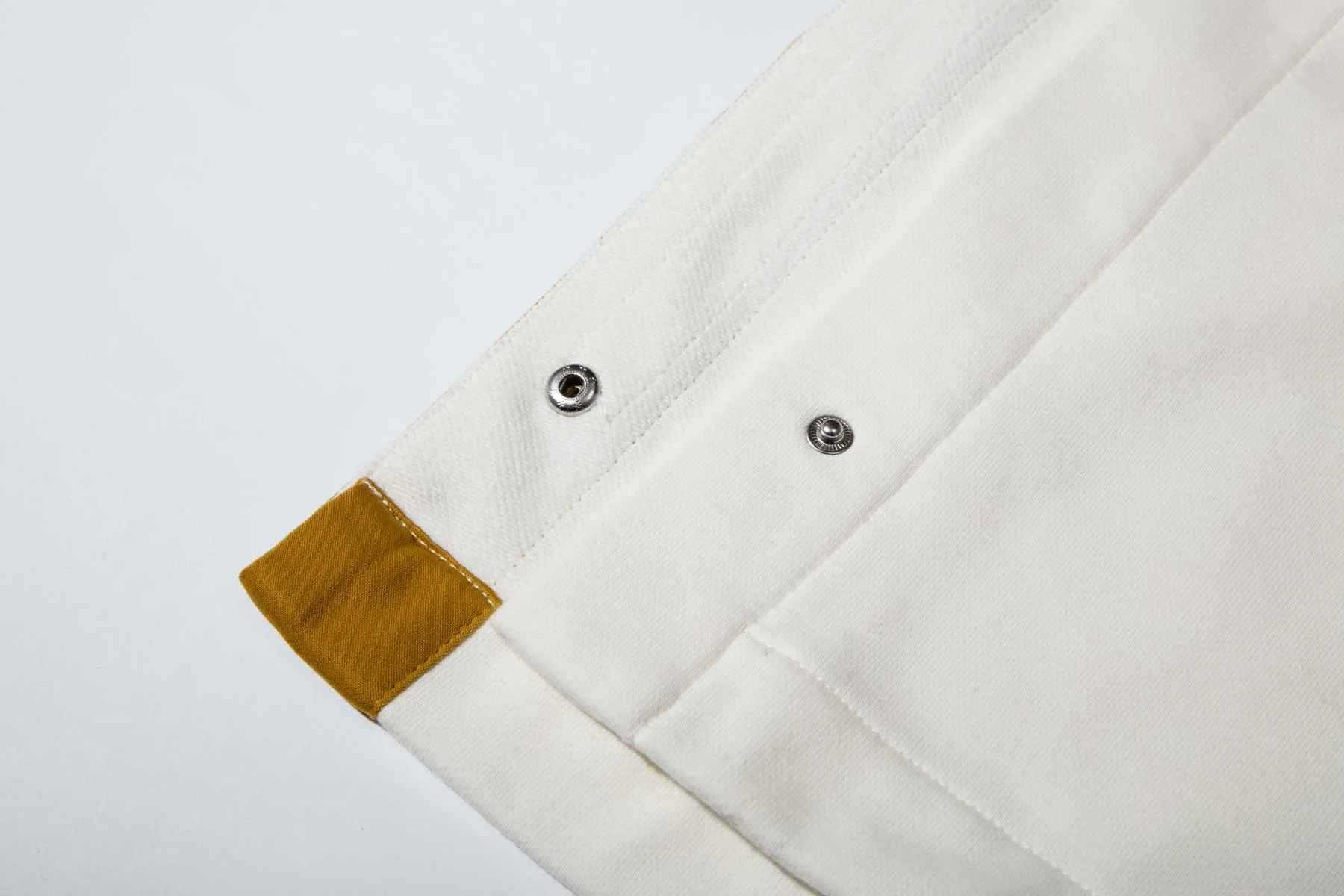 Mustard Yellow Stripe PJ Sweatpants White