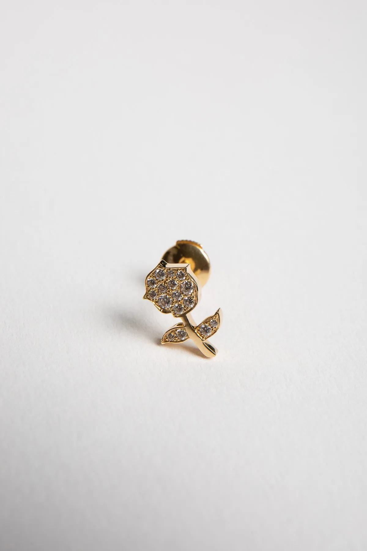 MYSTERYJOY | ANTIQUE ROSE MONO PAVÉ EARRING