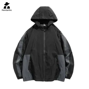 New Autumn Casual Jacket Men's Outdoor Multifunctional Waterproof Windbreaker Hiking Camping Young and Middle-aged Hooded Coat