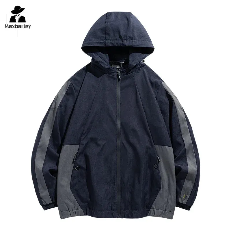 New Autumn Casual Jacket Men's Outdoor Multifunctional Waterproof Windbreaker Hiking Camping Young and Middle-aged Hooded Coat